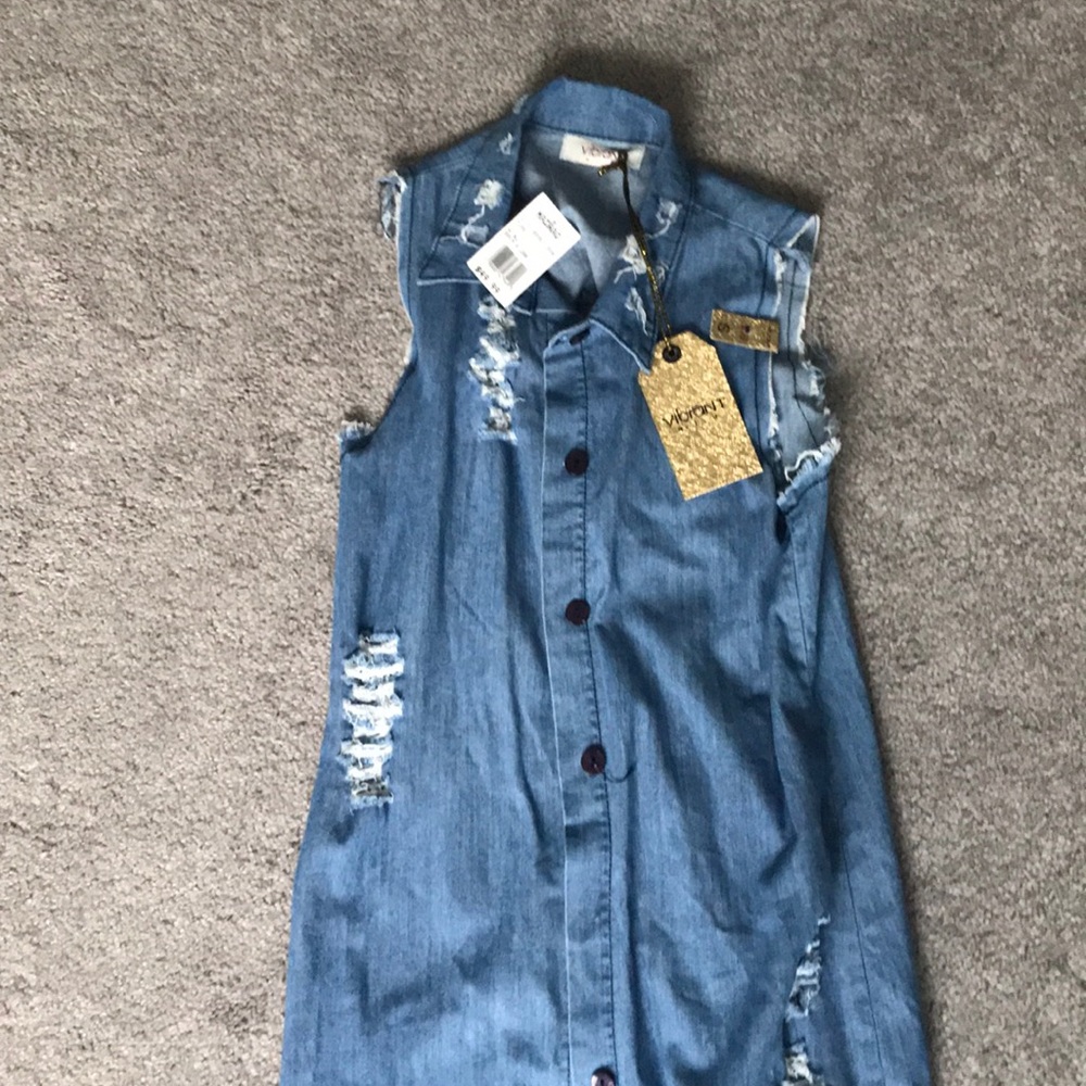 Blue Denim Vest
